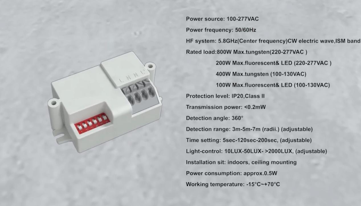 A PDLux elindítja a PD-MV1031-5,8 GHz 360 ° mikrohullámú mozgásérzékelőt az intelligens világításhoz és biztonsághoz